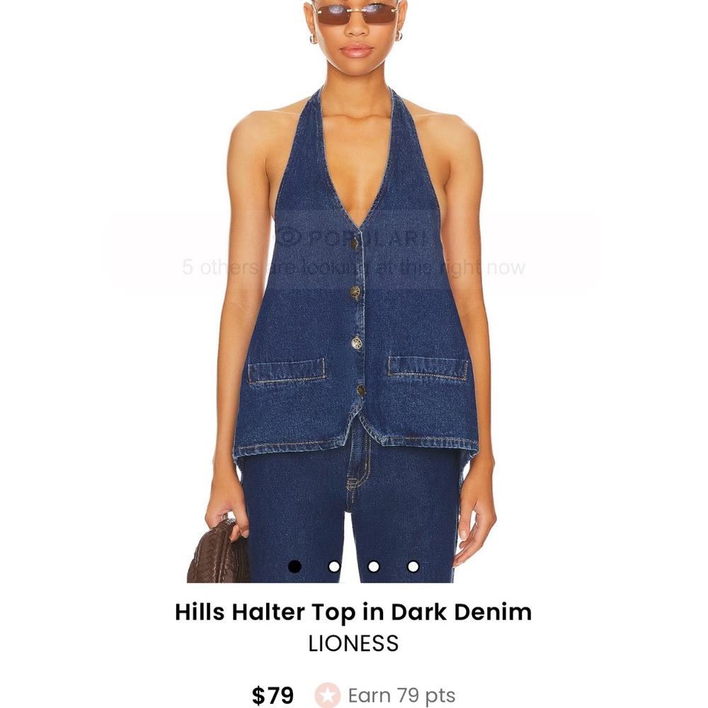 NWT lioness denim halter top